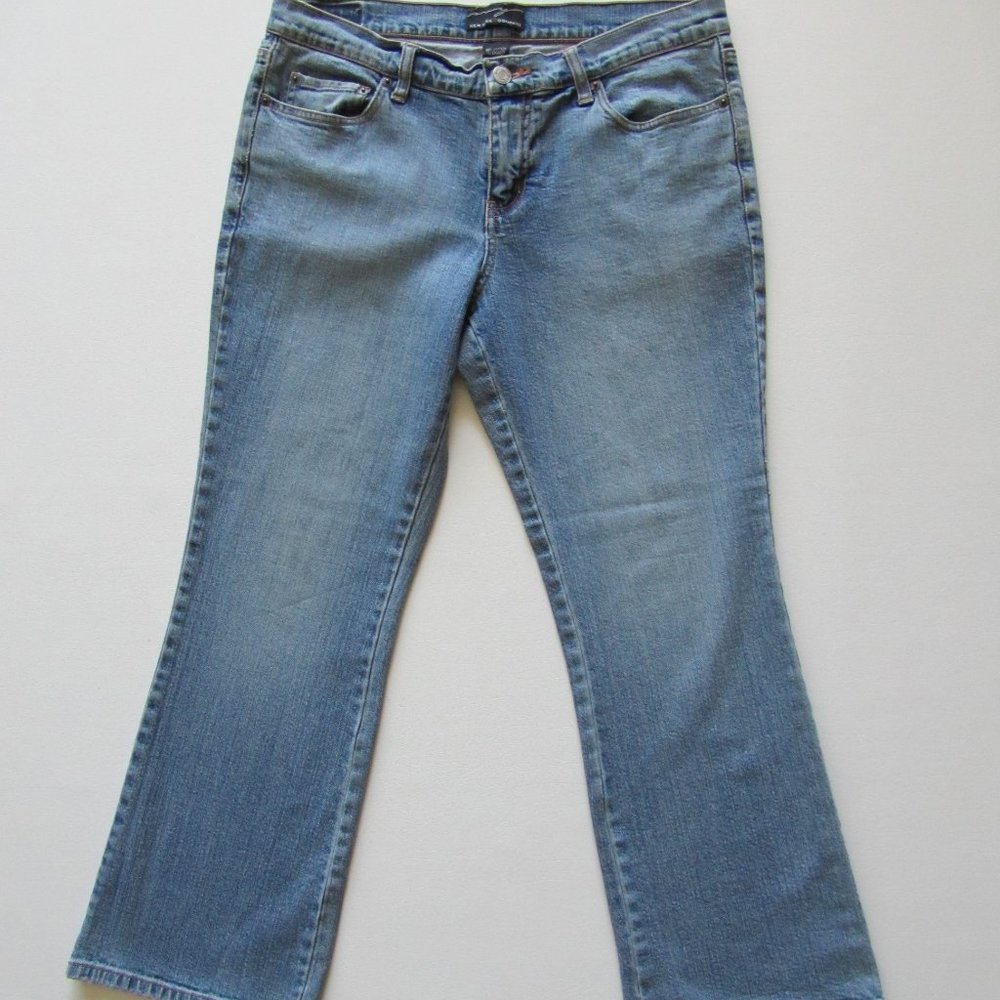 Women’s New York & Company Blue Denim Casual Petite Bootcut Leg Jeans Size 12